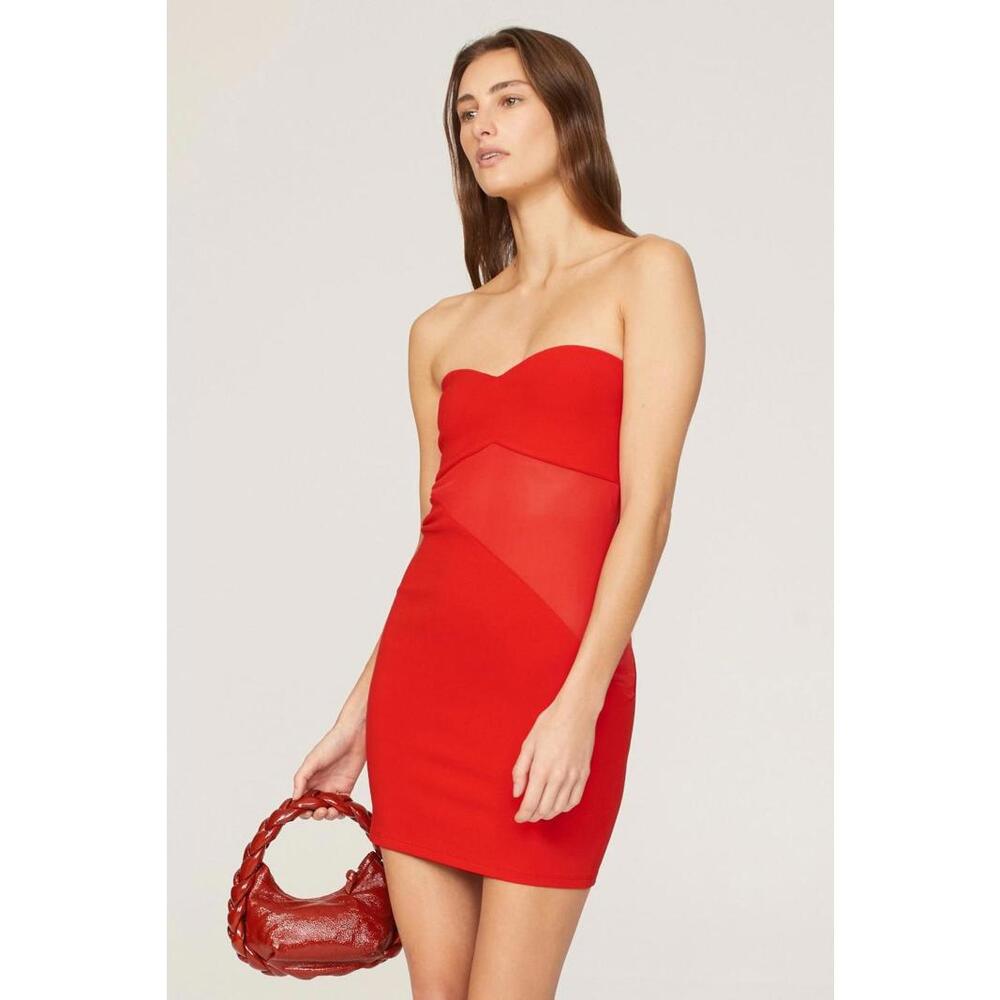 Victor Glemaud Red Strapless Mini Dress Size S